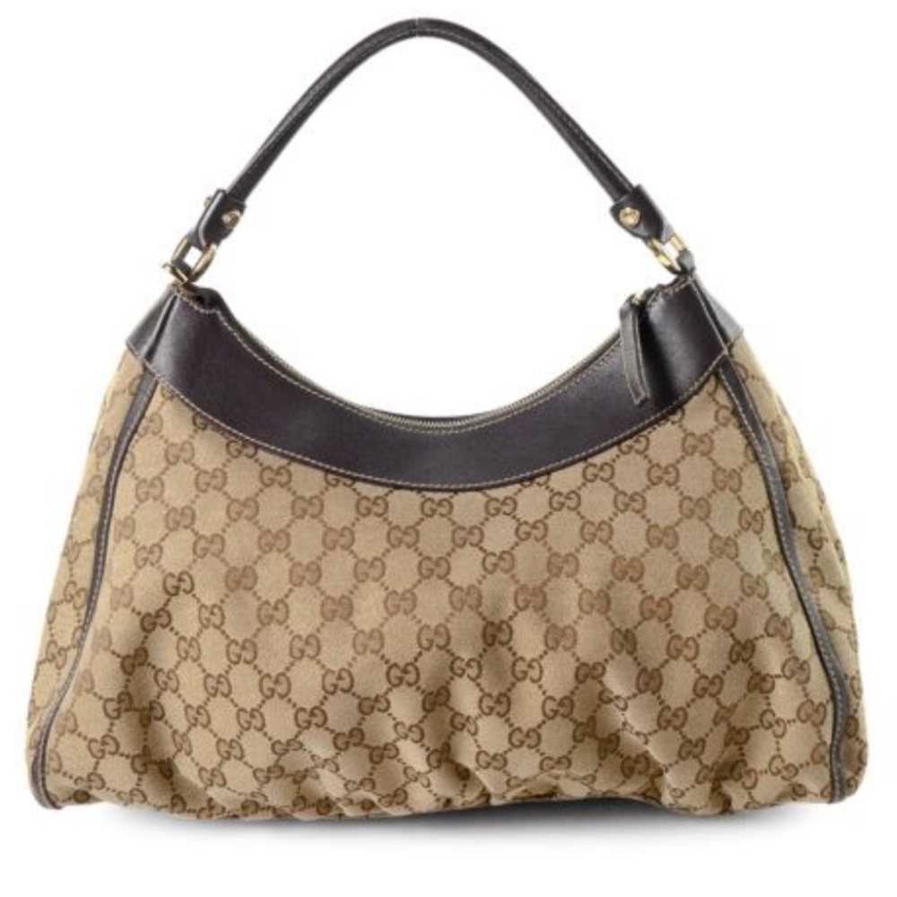 💯 AUTHENTIC GUCCI Canvas D-Ring Shoulder Bag - Picture 3 of 8